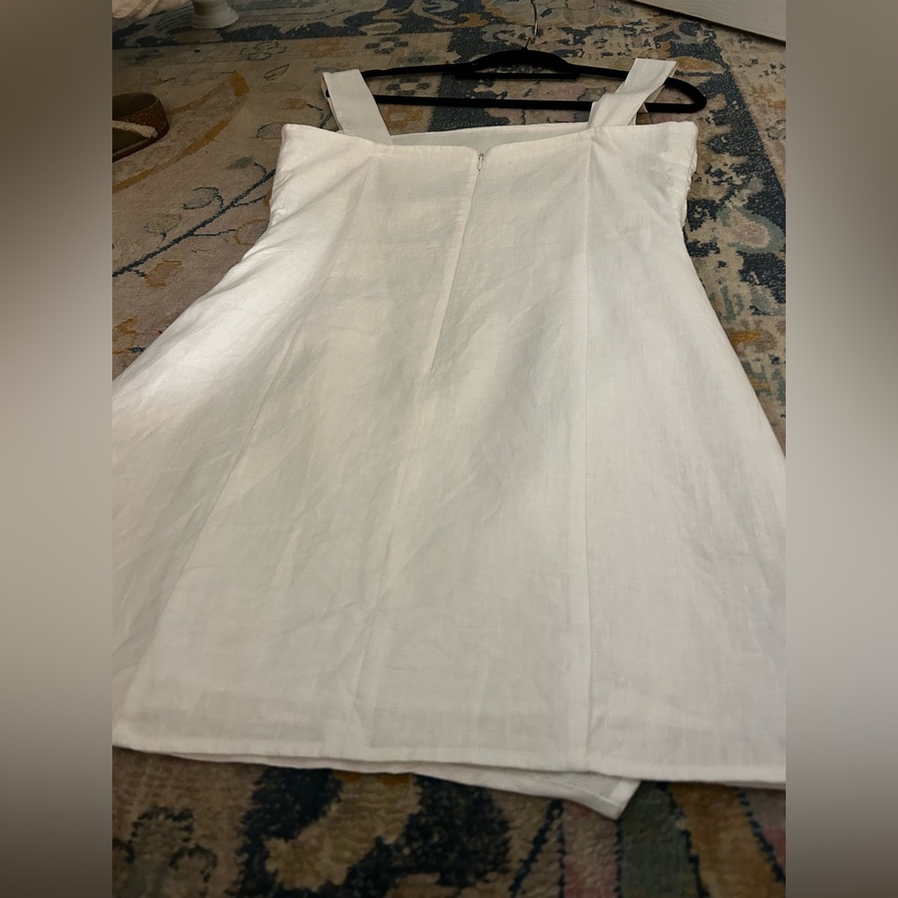 Reformation Kerrigan Linen Dress - White - Size 8 - Picture 8 of 11